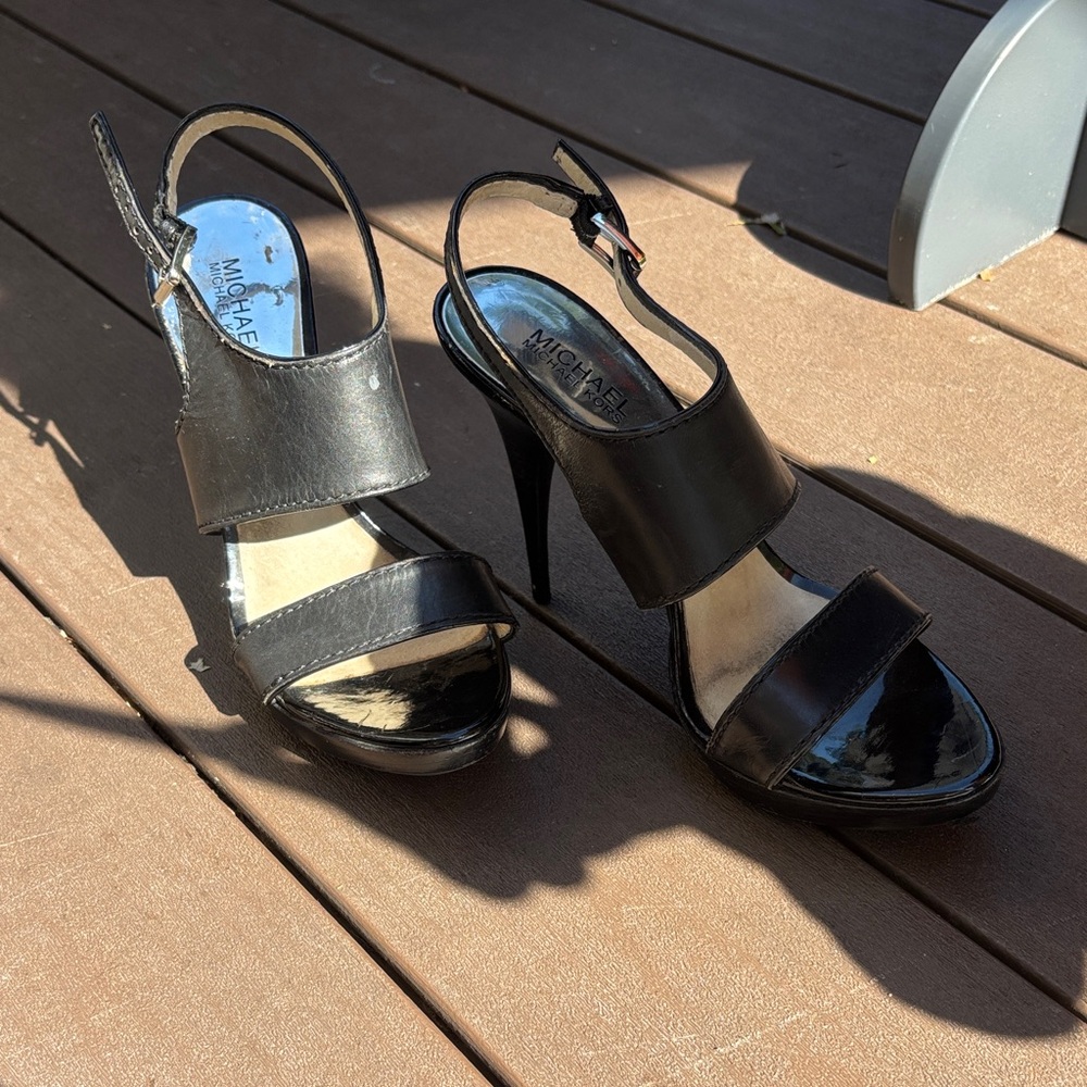 Michael Kors Black Strappy Heels - Picture 6 of 6